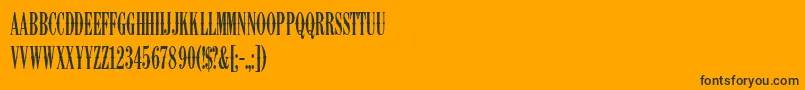 K22AmbelynCondensed Font – Black Fonts on Orange Background