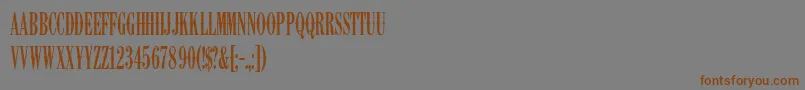 K22AmbelynCondensed Font – Brown Fonts on Gray Background