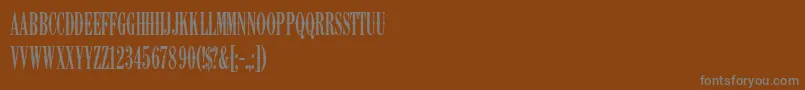 K22AmbelynCondensed Font – Gray Fonts on Brown Background