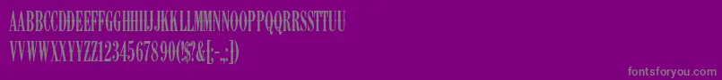 K22AmbelynCondensed Font – Gray Fonts on Purple Background