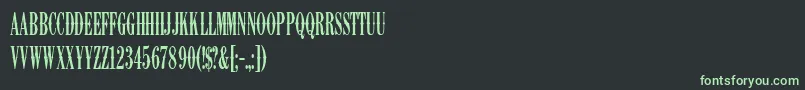 K22AmbelynCondensed Font – Green Fonts on Black Background