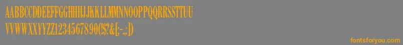 K22AmbelynCondensed Font – Orange Fonts on Gray Background
