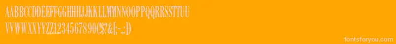 K22AmbelynCondensed Font – Pink Fonts on Orange Background