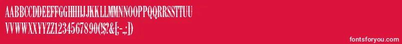 K22AmbelynCondensed Font – White Fonts on Red Background