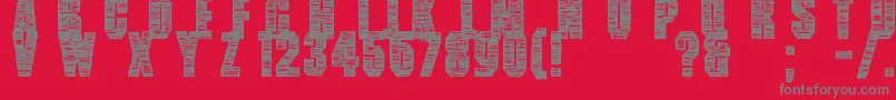 HandsUp Font – Gray Fonts on Red Background