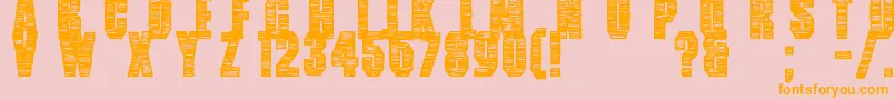 HandsUp Font – Orange Fonts on Pink Background