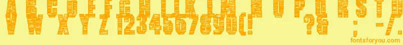 HandsUp Font – Orange Fonts on Yellow Background