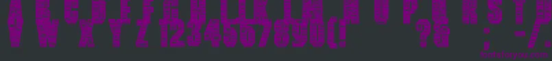HandsUp Font – Purple Fonts on Black Background