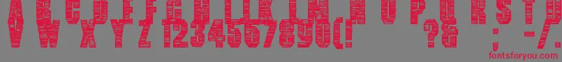 HandsUp Font – Red Fonts on Gray Background