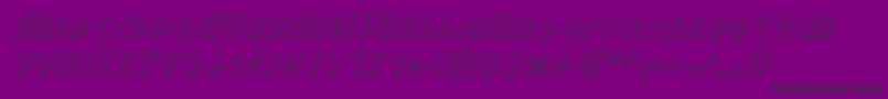 HeorotShadowItalic Font – Black Fonts on Purple Background