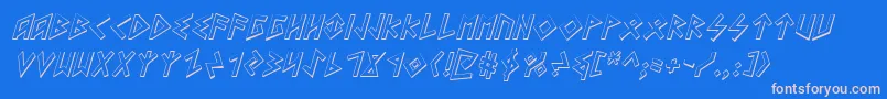 Шрифт HeorotShadowItalic – розовые шрифты на синем фоне