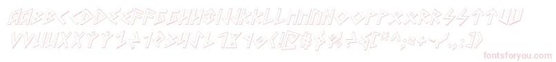 HeorotShadowItalic-fontti – vaaleanpunaiset fontit valkoisella taustalla