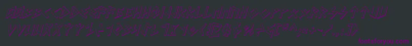 Шрифт HeorotShadowItalic – фиолетовые шрифты на чёрном фоне