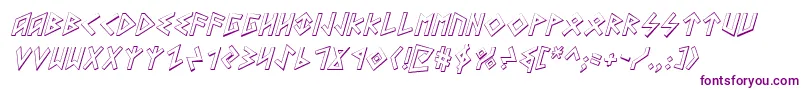 Шрифт HeorotShadowItalic – фиолетовые шрифты на белом фоне
