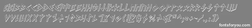 HeorotShadowItalic Font – White Fonts on Gray Background