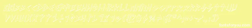 Шрифт HeorotShadowItalic – белые шрифты на жёлтом фоне