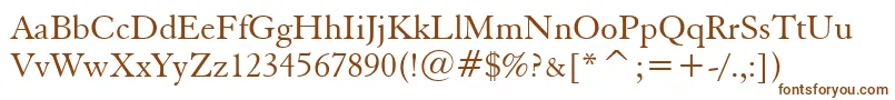 ElegantGaramondBt Font – Brown Fonts on White Background