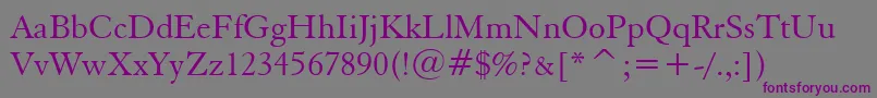 ElegantGaramondBt Font – Purple Fonts on Gray Background