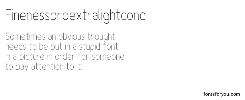 Finenessproextralightcond Font