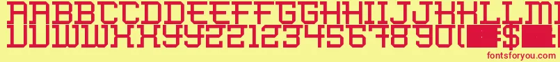 Eferena Font – Red Fonts on Yellow Background