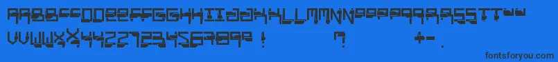 Miaou Font – Black Fonts on Blue Background