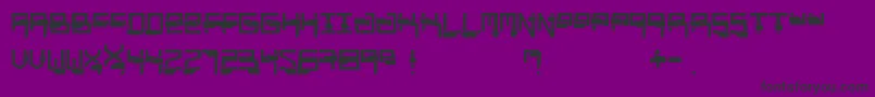 フォントMiaou – 紫の背景に黒い文字
