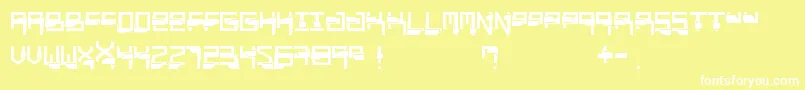 フォントMiaou – 黄色い背景に白い文字