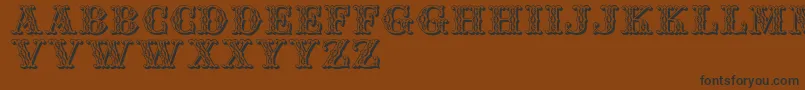 Jfsufair Font – Black Fonts on Brown Background