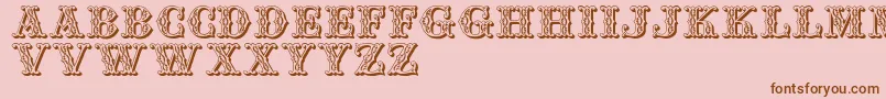 Jfsufair Font – Brown Fonts on Pink Background