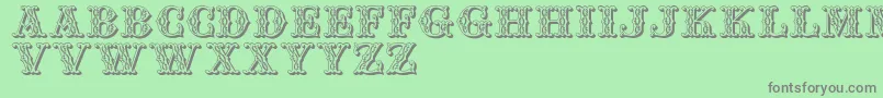 Jfsufair Font – Gray Fonts on Green Background