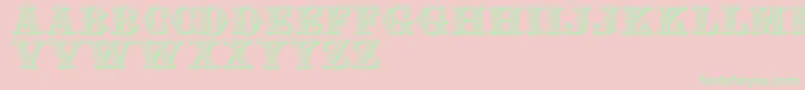 Jfsufair Font – Green Fonts on Pink Background