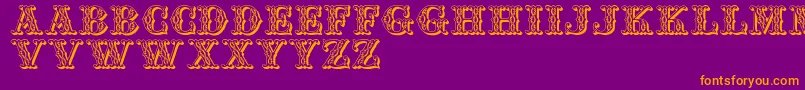 Jfsufair Font – Orange Fonts on Purple Background