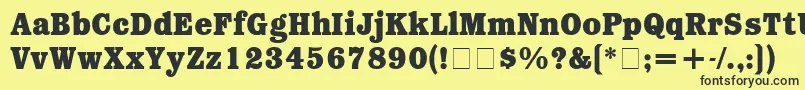 ForbesBold Font – Black Fonts on Yellow Background