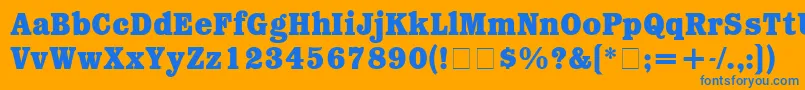ForbesBold Font – Blue Fonts on Orange Background