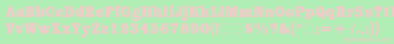 ForbesBold Font – Pink Fonts on Green Background
