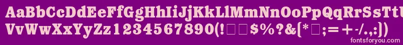 ForbesBold Font – Pink Fonts on Purple Background