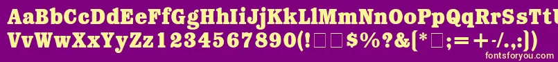 ForbesBold Font – Yellow Fonts on Purple Background