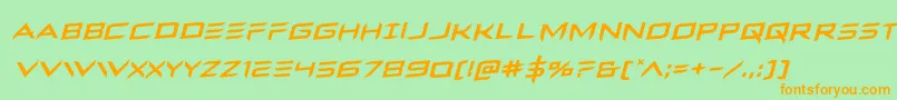 Ferretfacerotal Font – Orange Fonts on Green Background