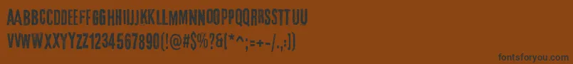 ElTercerHombre Font – Black Fonts on Brown Background