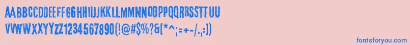 ElTercerHombre Font – Blue Fonts on Pink Background