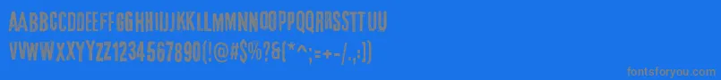 ElTercerHombre Font – Gray Fonts on Blue Background