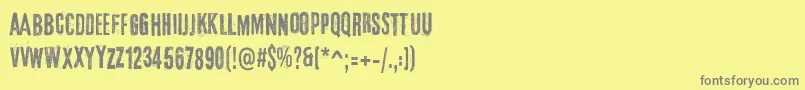 ElTercerHombre Font – Gray Fonts on Yellow Background