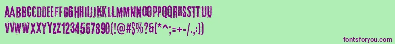 Шрифт ElTercerHombre – фиолетовые шрифты на зелёном фоне