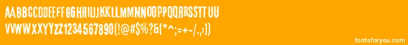 フォントElTercerHombre – オレンジの背景に白い文字