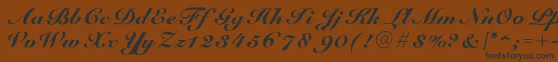 GUnit Font – Black Fonts on Brown Background