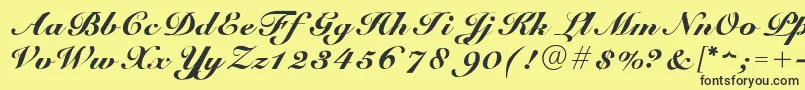 GUnit Font – Black Fonts on Yellow Background