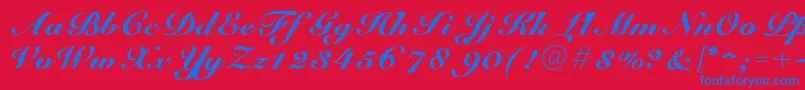 GUnit Font – Blue Fonts on Red Background