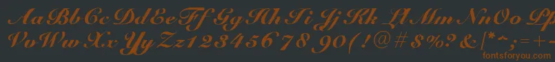 GUnit-fontti – ruskeat fontit mustalla taustalla