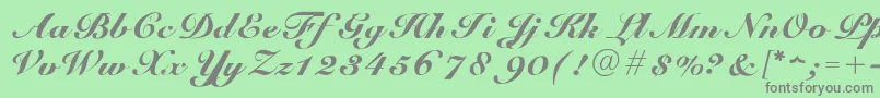 フォントGUnit – 緑の背景に灰色の文字