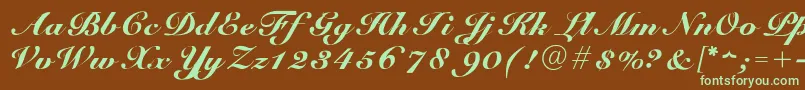 GUnit Font – Green Fonts on Brown Background